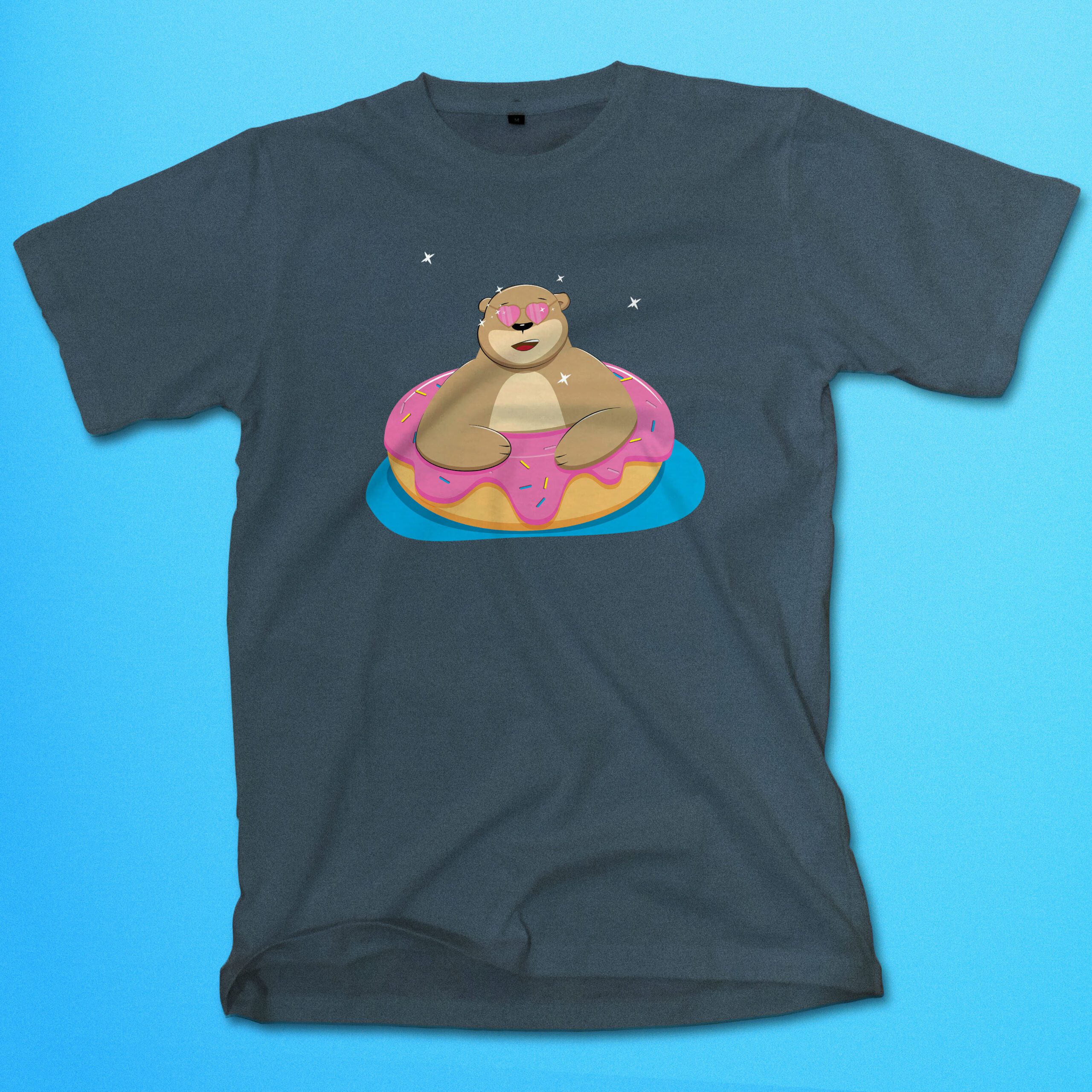 Gay Pool Bear in a Donut | Gay Bear Apparel | Gay Clothing